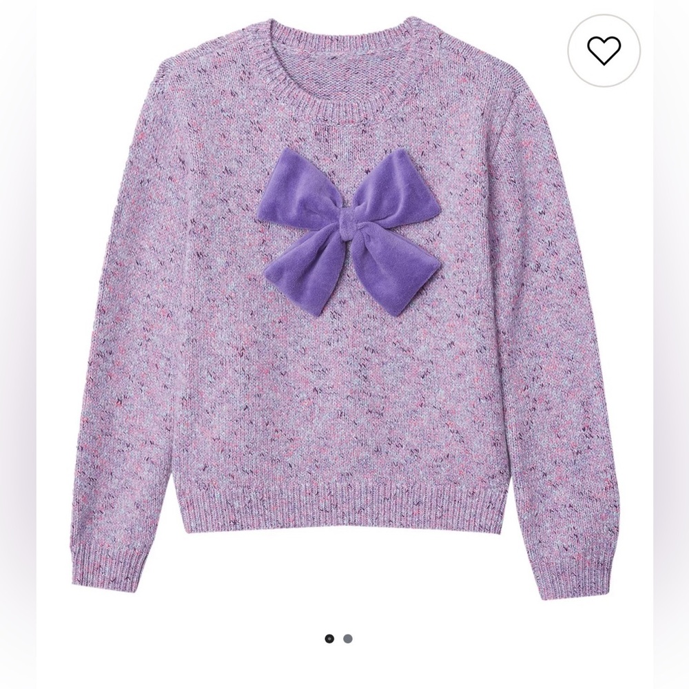 Lands' End Purple Knit Sweater